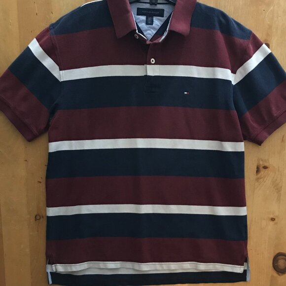 Tommy Hilfiger Men’s Polo Shirt – Size L – 100% Cotton – Striped - Picture 3 of 9